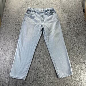 Vintage Bugle Boy Jeans 32x30 Blue Denim Straight Leg Faded Light Wash Workwear